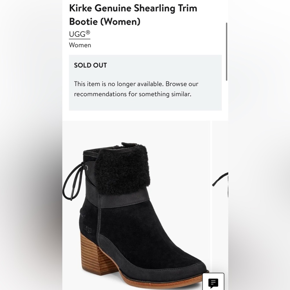 UGG Kirk Genuine Shearling Ankle Boots